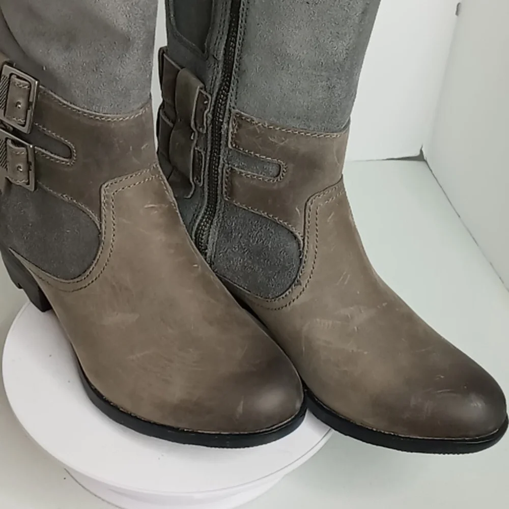 Sorel -Lolla II-Leather Waterproof Knee High Boots - Quarry Grey - size 7. NWOT